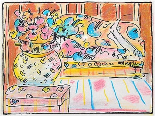 Peter-Max-Lady-on-Couch-With-Vase-360642011862