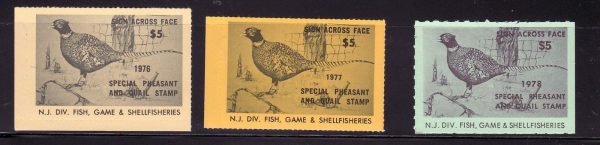 NJPQ2-NJPQ4-197619771978-New-Jersey-Pheasant-Set-3-Stamps-NJPSET3-251704936094