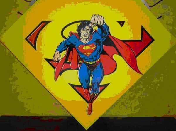 Steve-Kaufman-Superman-Shield-Yellow-251759624815