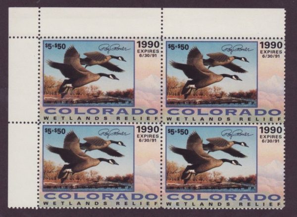 CO1Gc-Colorado-State-Duck-Stamp-Governor-Ed-Contingency-PLATE-CO1GcB0-261097047779
